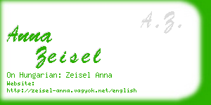 anna zeisel business card